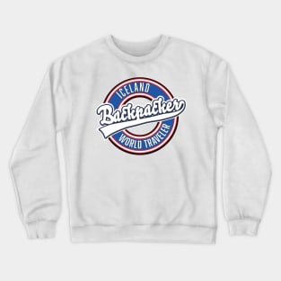 Iceland backpacker world traveler Crewneck Sweatshirt